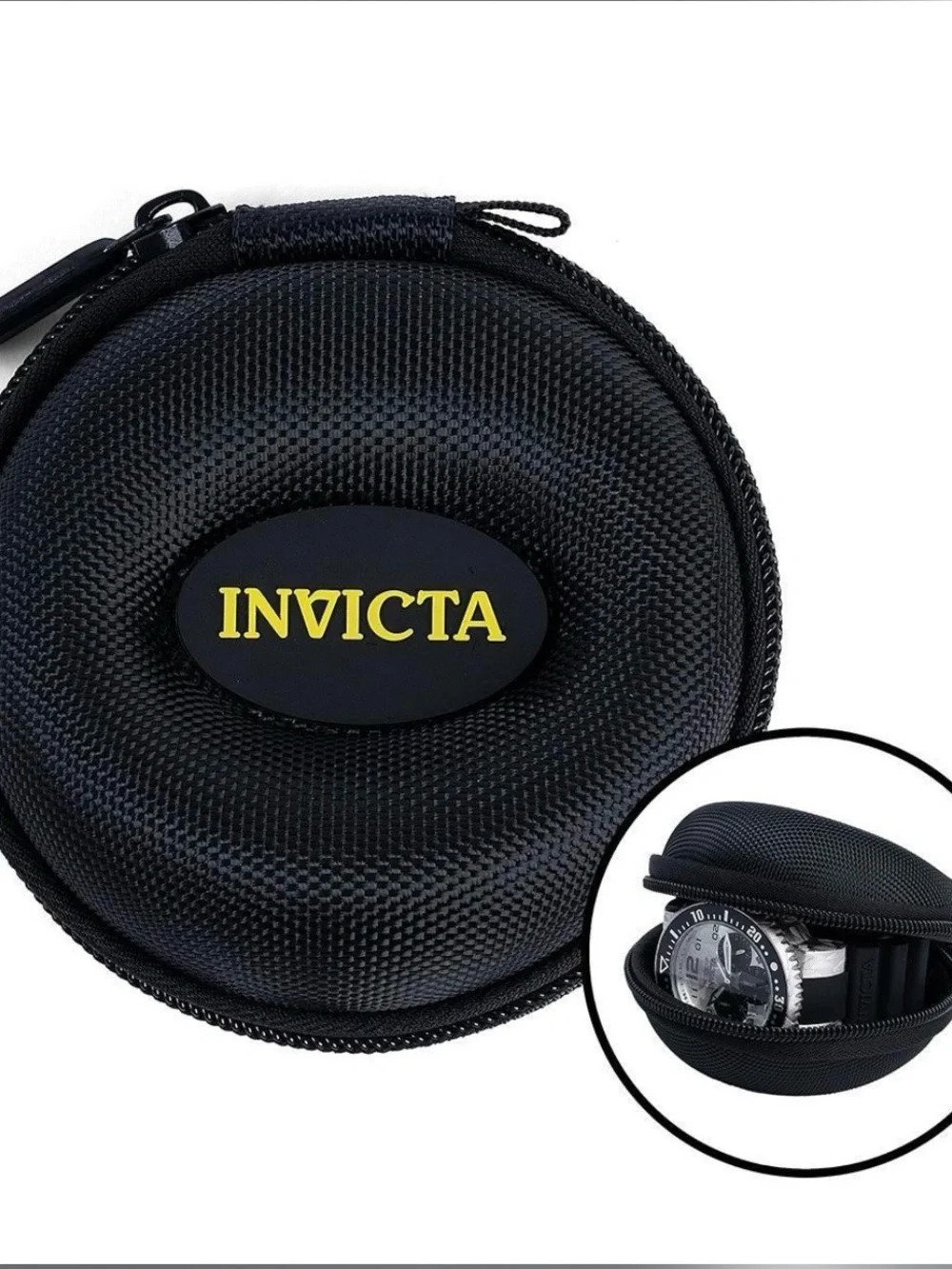 Invicta Single Watch Travel Case-Black